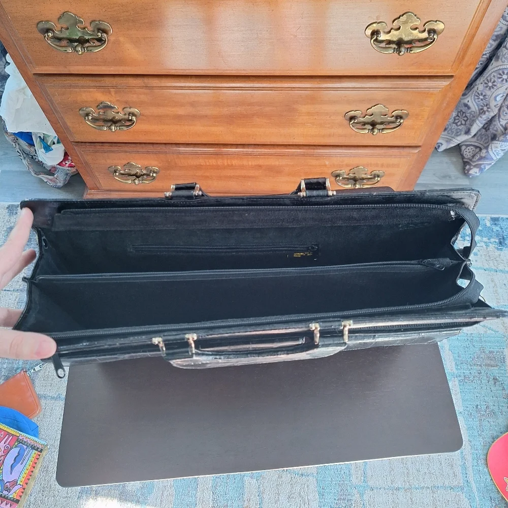 Black Eel Skin Briefcase